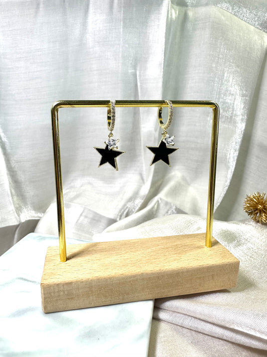 Dangly star earrings