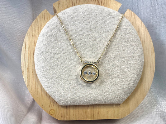 Rounded Crystal Dainty Necklace